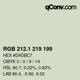 Color code: RGB 212.1 219 199 | qconv.com