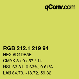 カラーコード: RGB 212.1 219 94 | qconv.com