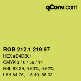 カラーコード: RGB 212.1 219 97 | qconv.com