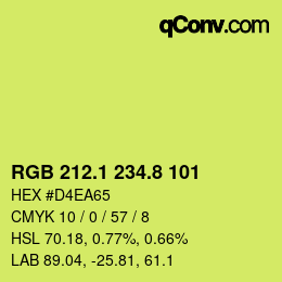 カラーコード: RGB 212.1 234.8 101 | qconv.com