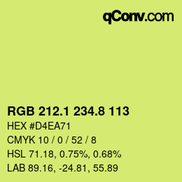 カラーコード: RGB 212.1 234.8 113 | qconv.com