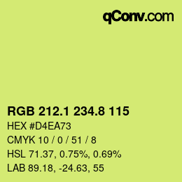 カラーコード: RGB 212.1 234.8 115 | qconv.com