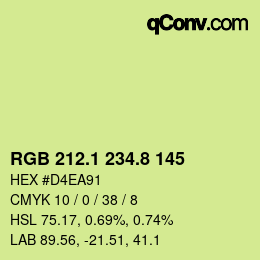 カラーコード: RGB 212.1 234.8 145 | qconv.com