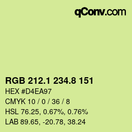 Color code: RGB 212.1 234.8 151 | qconv.com