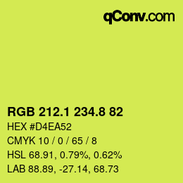 カラーコード: RGB 212.1 234.8 82 | qconv.com