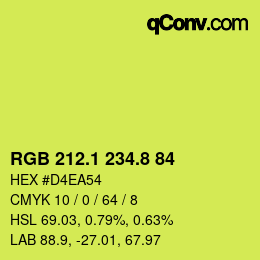 カラーコード: RGB 212.1 234.8 84 | qconv.com