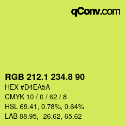 カラーコード: RGB 212.1 234.8 90 | qconv.com
