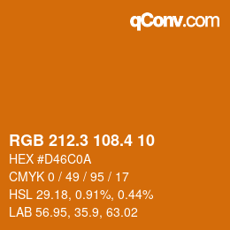カラーコード: RGB 212.3 108.4 10 | qconv.com