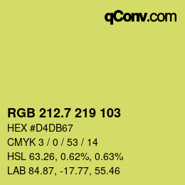 カラーコード: RGB 212.7 219 103 | qconv.com