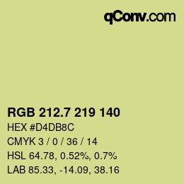 カラーコード: RGB 212.7 219 140 | qconv.com
