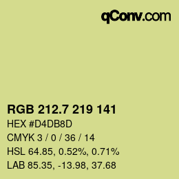 カラーコード: RGB 212.7 219 141 | qconv.com