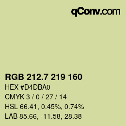 カラーコード: RGB 212.7 219 160 | qconv.com