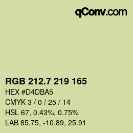 カラーコード: RGB 212.7 219 165 | qconv.com