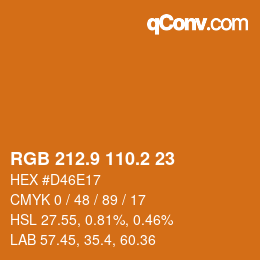 Color code: RGB 212.9 110.2 23 | qconv.com