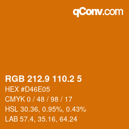 Color code: RGB 212.9 110.2 5 | qconv.com