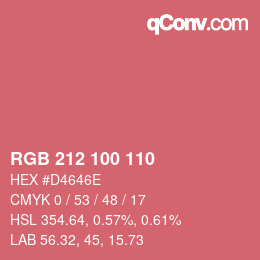Color code: RGB 212 100 110 | qconv.com