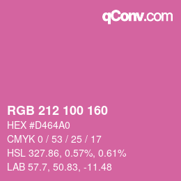 Color code: RGB 212 100 160 | qconv.com