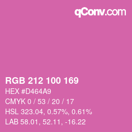 Color code: RGB 212 100 169 | qconv.com