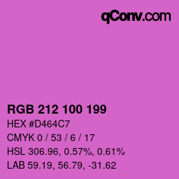 Color code: RGB 212 100 199 | qconv.com