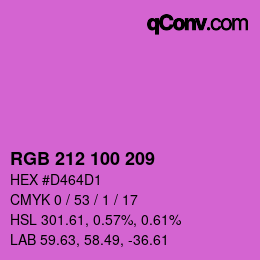 Color code: RGB 212 100 209 | qconv.com