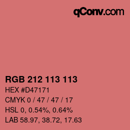 Color code: RGB 212 113 113 | qconv.com