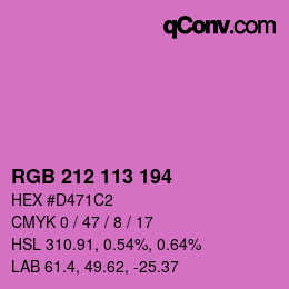 Color code: RGB 212 113 194 | qconv.com