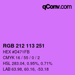 Color code: RGB 212 113 251 | qconv.com