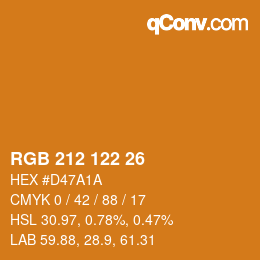 Color code: RGB 212 122 26 | qconv.com