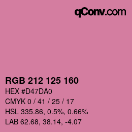 Color code: RGB 212 125 160 | qconv.com