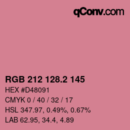 カラーコード: RGB 212 128.2 145 | qconv.com