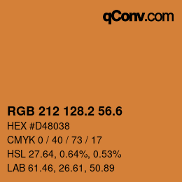 カラーコード: RGB 212 128.2 56.6 | qconv.com