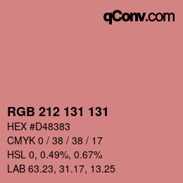Color code: RGB 212 131 131 | qconv.com