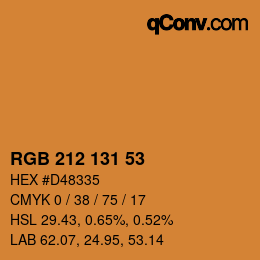 Color code: RGB 212 131 53 | qconv.com