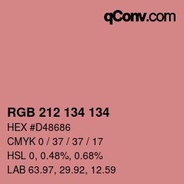 Farbcode: RGB 212 134 134 | qconv.com