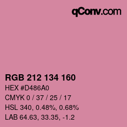 Color code: RGB 212 134 160 | qconv.com