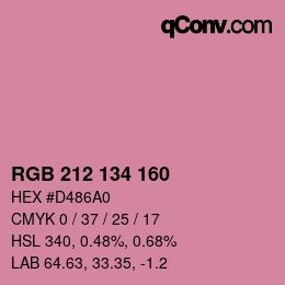 Color code: RGB 212 134 160 | qconv.com