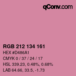 Color code: RGB 212 134 161 | qconv.com