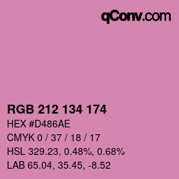 Color code: RGB 212 134 174 | qconv.com