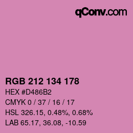 Color code: RGB 212 134 178 | qconv.com