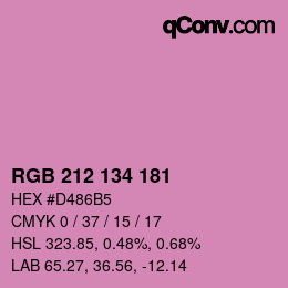 Color code: RGB 212 134 181 | qconv.com