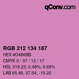 Color code: RGB 212 134 187 | qconv.com
