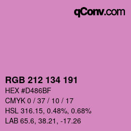 Color code: RGB 212 134 191 | qconv.com