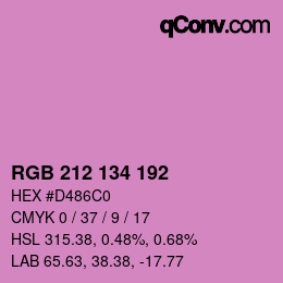 Color code: RGB 212 134 192 | qconv.com