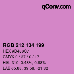 Color code: RGB 212 134 199 | qconv.com