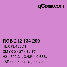 Color code: RGB 212 134 209 | qconv.com