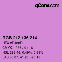 Color code: RGB 212 136 214 | qconv.com