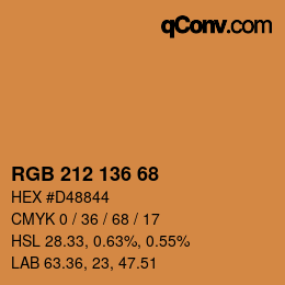 Farbcode: RGB 212 136 68 | qconv.com