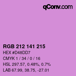 Color code: RGB 212 141 215 | qconv.com