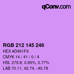 Color code: RGB 212 145 246 | qconv.com