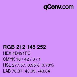 Color code: RGB 212 145 252 | qconv.com